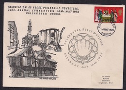 GB 1970 QE2 5d Stamp On Comm. Cover Assoc. Essex Society Colchester Pmk ( C1466 ) - Werbemarken, Vignetten