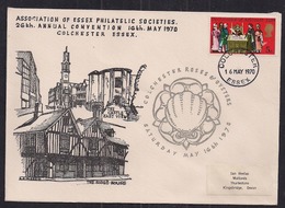 GB 1970 QE2 5d Stamp On Comm. Cover Assoc. Essex Society Colchester Pmk ( C1465 ) - Werbemarken, Vignetten