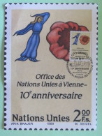 United Nations (Geneva) 1989 FDC Card - 10 Anniv. United Nations Office In Wien - Briefe U. Dokumente