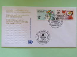United Nations (Wien) 1992 FDC Cover Technology Computer Flowers - Briefe U. Dokumente