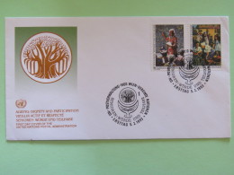 United Nations (Wien) 1993 FDC Cover Aging With Dignity Gardening Teaching - Covers & Documents