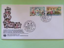 United Nations (Wien) 1994 FDC Cover Population And Development Woman Teaching - Lettres & Documents