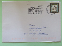 United Nations (Wien) 1995 50 Anniv. Slogan On Cover To Baden - Storia Postale