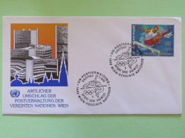 United Nations (Wien) 1996 FDC Cover Sport Hurdles - Lettres & Documents