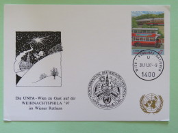 United Nations (Wien) 1997 Special Cancel On Card - Bus - Weihnachtsphila - Storia Postale