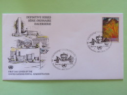 United Nations (Wien) 1999 FDC Cover Volcanic Lanscape - Coach Cancel - Lettres & Documents