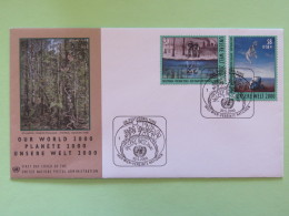 United Nations (Wien) 2000 FDC Cover Our World - Painting From Philippines And Greece - Storia Postale