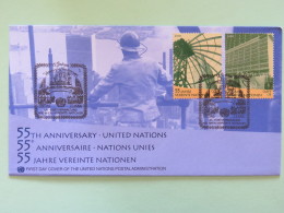 United Nations (Wien) 2000 FDC Cover 55 Anniv. Of U.N. - Storia Postale