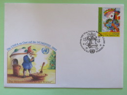 United Nations (Wien) 2005 Special Cancel On Cover - NUMPHIL Christmas Bell - Dream For Peace - Painting From Korea - Storia Postale