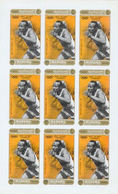 MANAMA 1971 Olympics Running Jesse Owens Berlin 1936 50dh COMPLETE IMPERF SHEET:9 Stamps  [non Dentelé, Geschnitten] - Ete 1936: Berlin