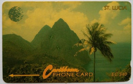 Saint Lucia Cable And Wireless 14CSLC  EC$40  " Pitons 2 With CW Logo " - Saint Lucia