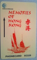 Saint Lucia Cable And Wireless 311CSLA   EC$20 " Memories Of Hongkong " - St. Lucia
