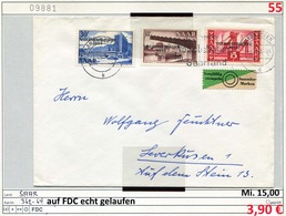 Saar 1955- Saargebiet - Sarre - Michel 362-364 Auf Echt Gelaufenem FDC - Storia Postale