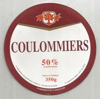 étiquette Fromage , Dessus De Boite , Fabriqué En LIMOUSIN , Coulommiers , Frais Fr 1.45 E - Quesos
