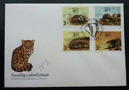 Macau Macao China Regional Endangered Fauna 1988 Wildlife (stamp FDC) *very Minor Toning At Borner - Cartas & Documentos