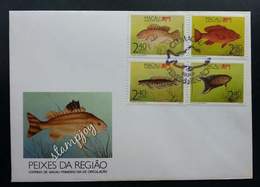 Macau Macao China Fishes Of Region 1990 Fish (stamp FDC) *very Minor Toning At Borner - Briefe U. Dokumente