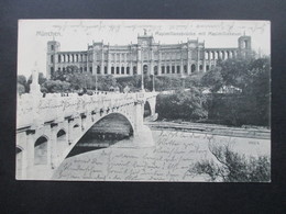 AK Bayern München 1908 Maximiliansbrücke Und Maximilianeum. - München