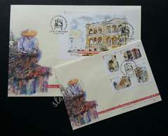 Macao Macau China Vision Of Didier Rafael Bayle 1993 Building City View (FDC Pair) - Briefe U. Dokumente