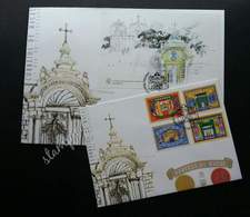 Macao Macau China Traditional Gates 1998 Building (FDC Pair) - Lettres & Documents