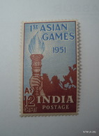 India	1951	Stamp On 1st Asian Games (1951) 12A. SG 336, MH - Ungebraucht