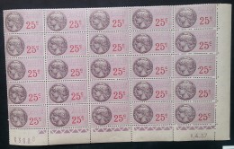 Planche 25 Timbres Fiscaux - 25c - Coin Daté 1.4.1937 - Neufs - Marche Da Bollo