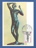 Frankreich 1974  Mi.Nr. 1869 , EUROPA CEPT Skulpturen - Maximum Card - Conseil De L'Europe Strasbourg 20-4-1974 - 1974