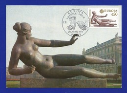 Frankreich 1974  Mi.Nr. 1870 , EUROPA CEPT Skulpturen - Maximum Card - Premier Jour Paris 20 Avril 1974 - 1974