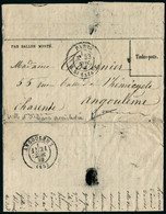 Lettre La Ville D'Orleans, Gazette Des Absents N° 10 23 Nov 70, Départ Paris Rue St Lazare 23 Nov 70 Pour Angoulême, Arr - Other & Unclassified