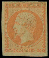 Neuf Avec Charnière N° 16, 40c Orange Jolies Marges T.B. Signé + Certificat JF Brun - Sonstige & Ohne Zuordnung