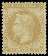 Neuf Avec Charnière N° 28B, 10c Bistre Type II, 1 Dent Courte Sinon T.B. - Otros & Sin Clasificación