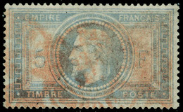 Oblitéré N° 33, 5f Empire, Obl. Càd Rouge Des Imprimés, Réparé Aspect Sup. - Sonstige & Ohne Zuordnung