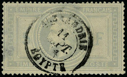 Oblitéré N° 33, 5f Empire Obl Cachet à Date Central Alexandrie, Pd, Bon Aspect - Sonstige & Ohne Zuordnung