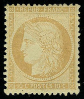 Neuf Avec Charnière N° 36, 10c Bistre Jaune T.B. Signé Brun - Sonstige & Ohne Zuordnung