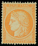 Neuf Avec Charnière N° 38b, 40c Orange Clair, Bon Centrage, Forte Charnière, T.B. - Other & Unclassified
