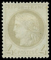 Neuf Avec Charnière N° 52d, 4c Gris Clair, T.B. - Andere & Zonder Classificatie