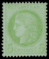 Neuf Avec Charnière N° 53g, 5c Vert Jaune Sur Azuré, T.B. - Other & Unclassified