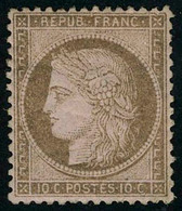 Neuf Avec Charnière N° 58, 10c Brun Sur Rose, Petits Chiffres, Très Bien Centré, T.B. Signé Dillemann - Sonstige & Ohne Zuordnung