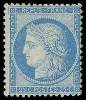 Neuf Avec Charnière N° 60B, 25c Bleu Type II, T.B. Rare - Autres & Non Classés