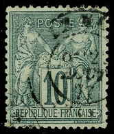 Oblitéré N° 76, 10c Vert Type II Bien Centré, T.B. - Otros & Sin Clasificación