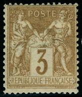 Neuf Avec Charnière N° 86, 3c Bistre Sur Jaune, T.B. - Other & Unclassified