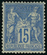 Neuf Sans Charnière N° 90, 15c Bleu, T.B. - Autres & Non Classés