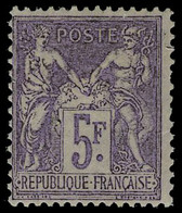 Neuf Avec Charnière N° 95, 5f Violet Sur Lilas T.B. - Otros & Sin Clasificación