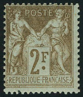 Neuf Avec Charnière N° 105, 2f Bistre Sur Azuré, T.B. - Sonstige & Ohne Zuordnung