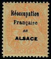 Neuf Sans Charnière N° 109, 3c Blanc,  Surcharge Réoccupation Française En Alsace, T.B. Spink Maury N° 2C - Other & Unclassified