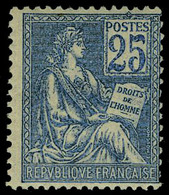 Neuf Sans Charnière N° 114, 25c Bleu Mouchon Type I T.B. - Other & Unclassified