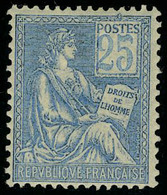 Neuf Avec Charnière N° 114a, 25c Bleu, Chiffres Très Pâles Et Déplacés, T.B. - Otros & Sin Clasificación