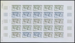 Neuf Sans Charnière N° 292/3, Europa 1981, Feuille Complète De 25ex, Essai De Couleur, ND, T.B. - Andere & Zonder Classificatie