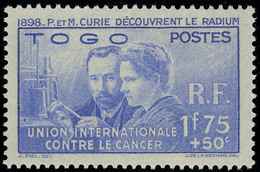 Neuf Sans Charnière 1938, Série Complète Pierre Et Marie Curie, T.B. - Other & Unclassified