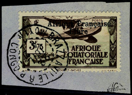 Fragment N° 16, 3f75 Afrique Francaise Libre,  Sur Petit Frgt T.B. Signé JF Brun - Autres & Non Classés