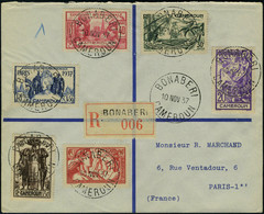 Lettre N° 153/58, Expo Intern. De Paris 1937, Série Complète Sur LR De Bonaberi 10 Nov 37 Pour Paris T.B. - Sonstige & Ohne Zuordnung